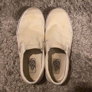 Cream Slip On Vans